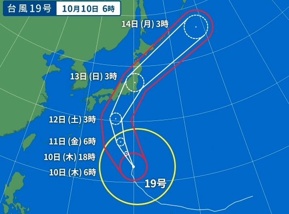 台風19号進路